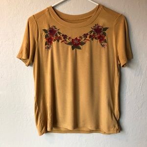 Floral Embroidered Tee American Eagle
